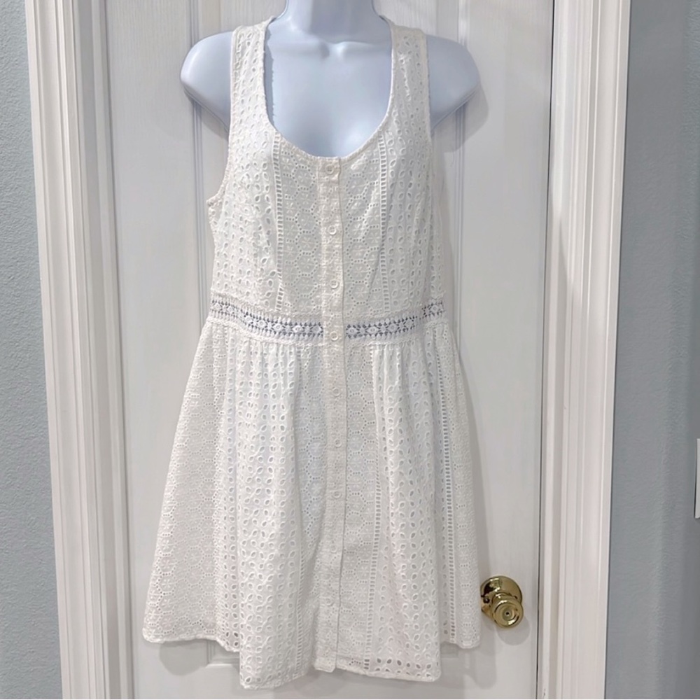 Copper Key White Eyelet Juniors Dress